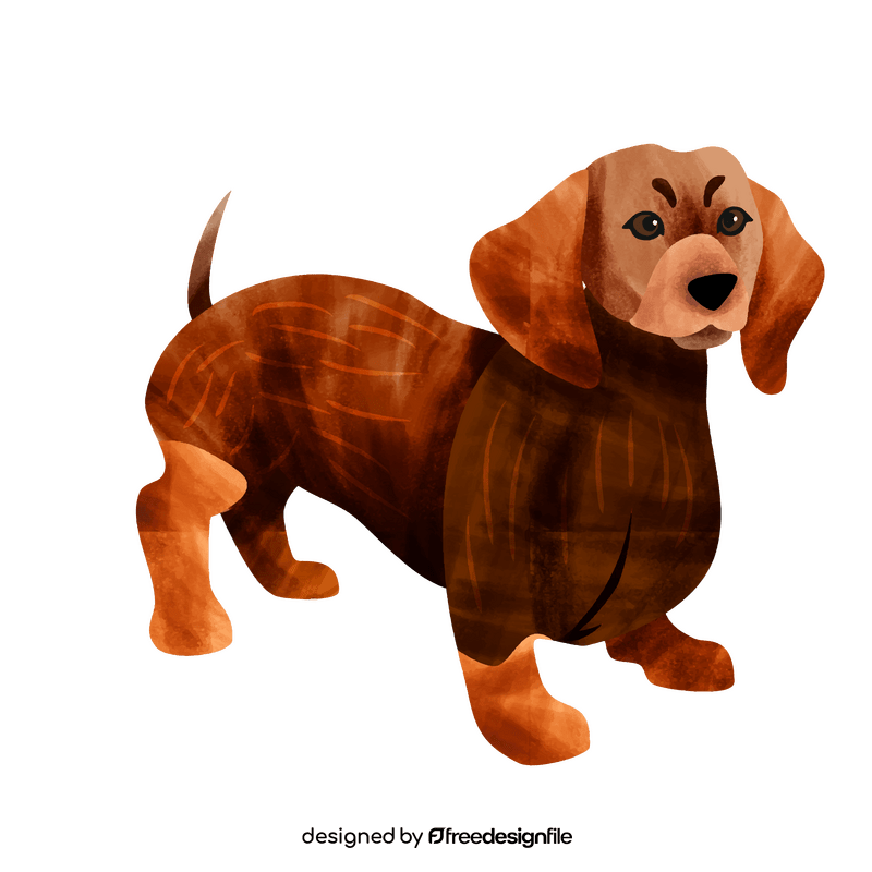 Daschund dog clipart