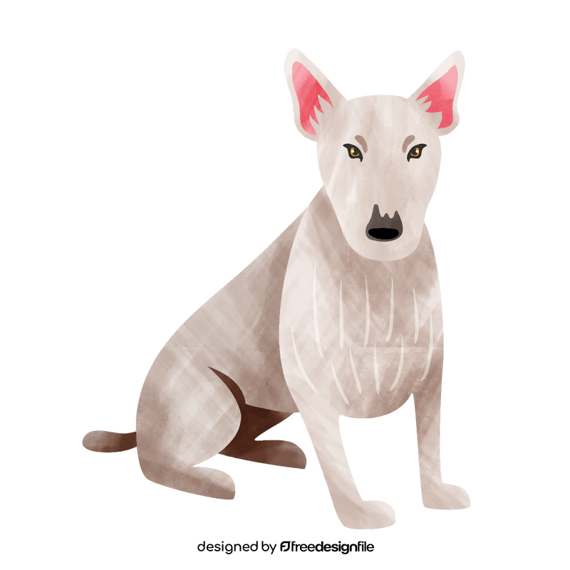 Bull terrier dog clipart