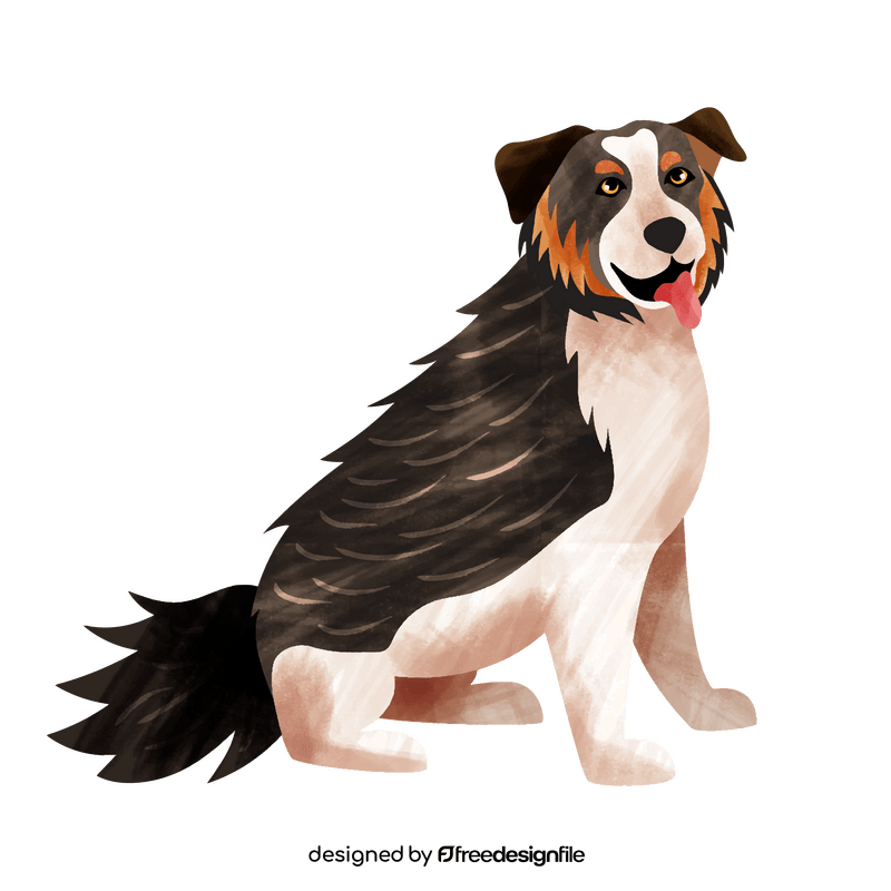 Australian shepherd dog clipart