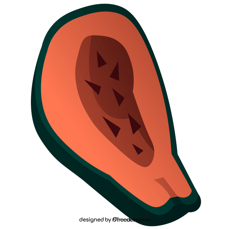 Papaya fruit cartoon clipart