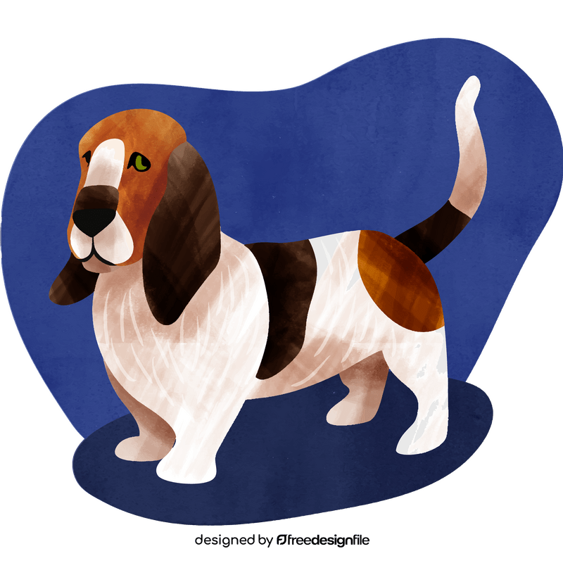 Basset hound dog vector