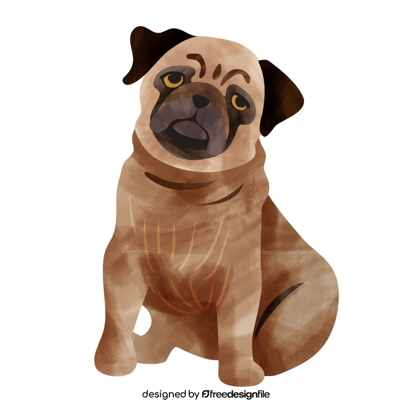 Pug dog clipart