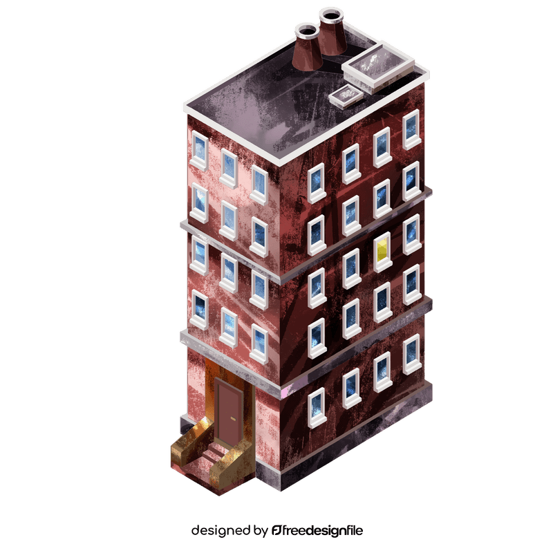 Old style apartment clipart