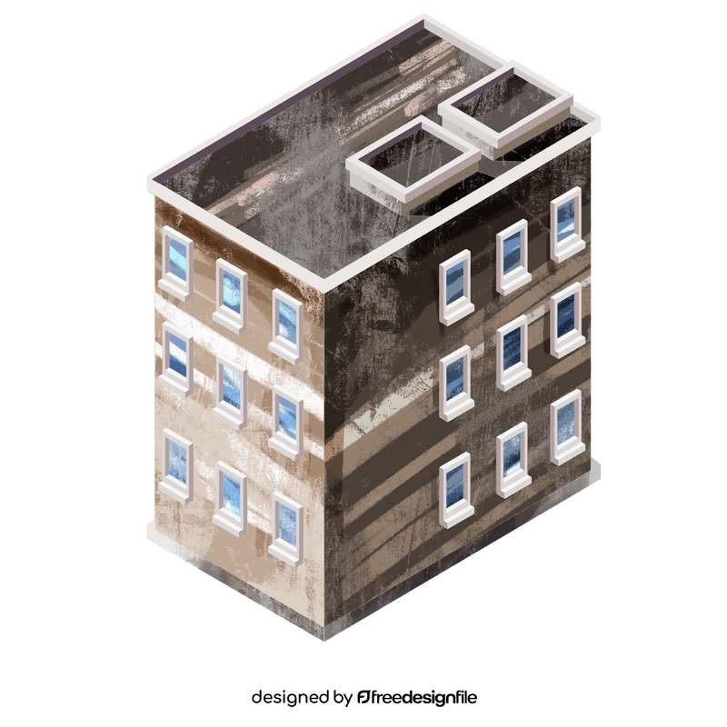 Low density apartment clipart