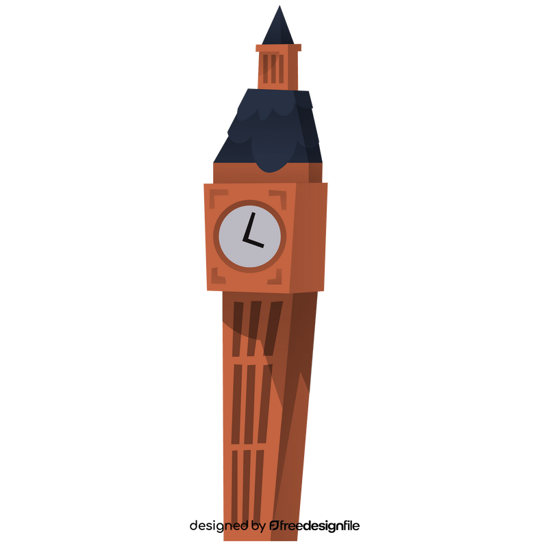 Big Ben tower cartoon clipart