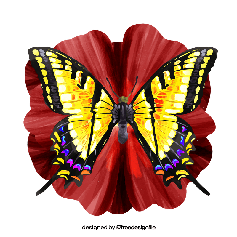 Tiger swallowtail butterfly vector