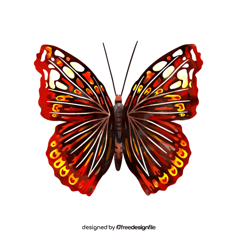 Red admiral butterfly clipart