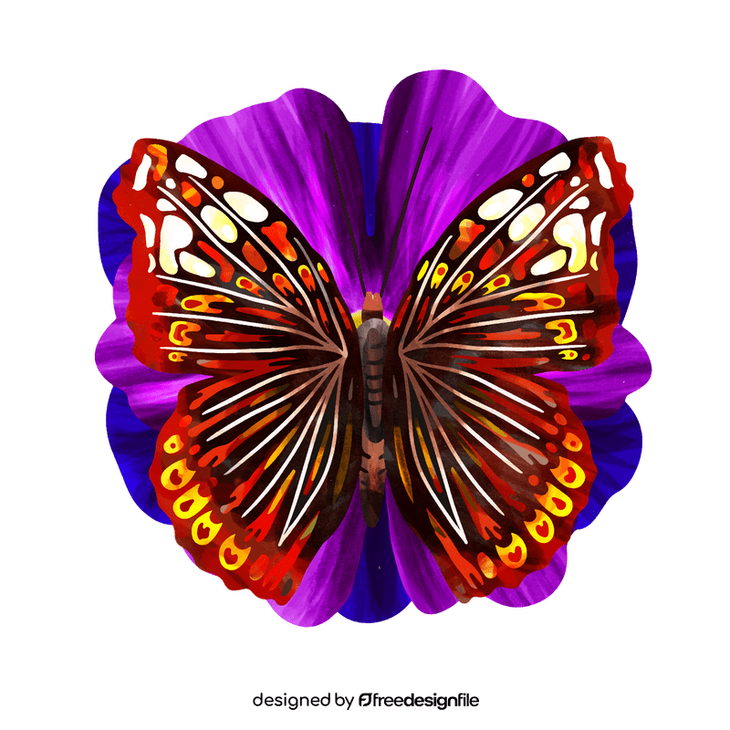 Red admiral butterfly vector