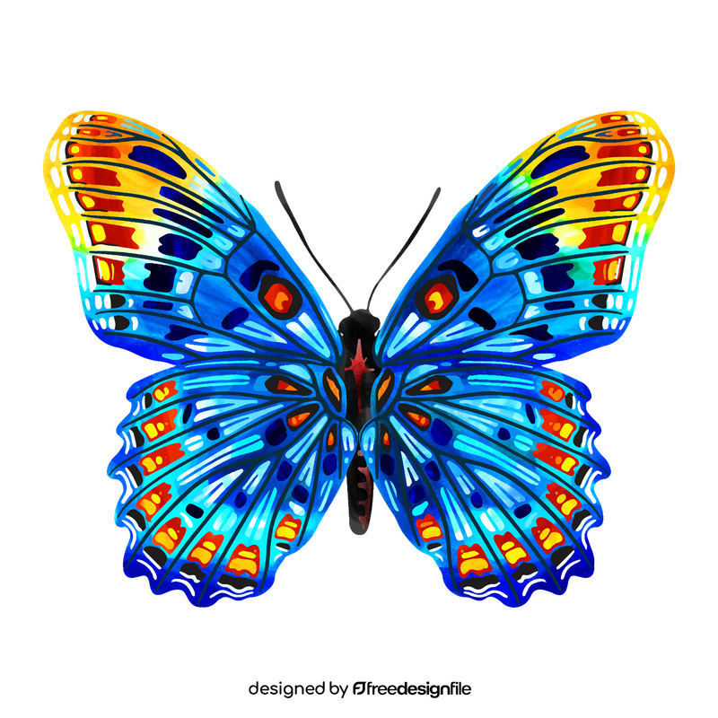 Red spotted purple butterfly clipart