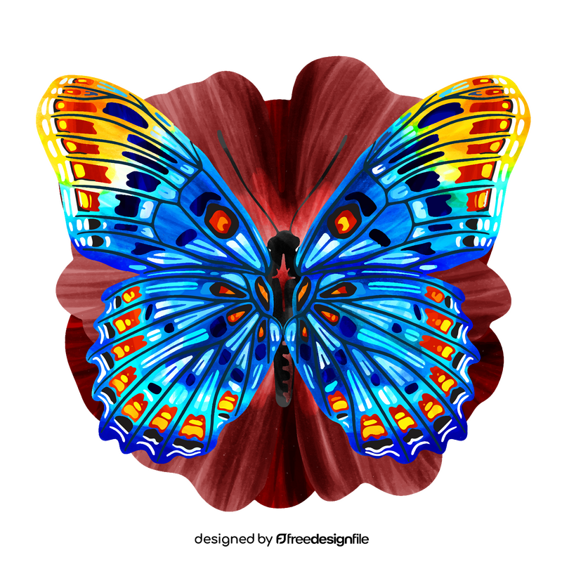 Red spotted purple butterfly vector