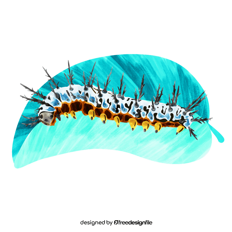 Zebra longwing caterpillar vector