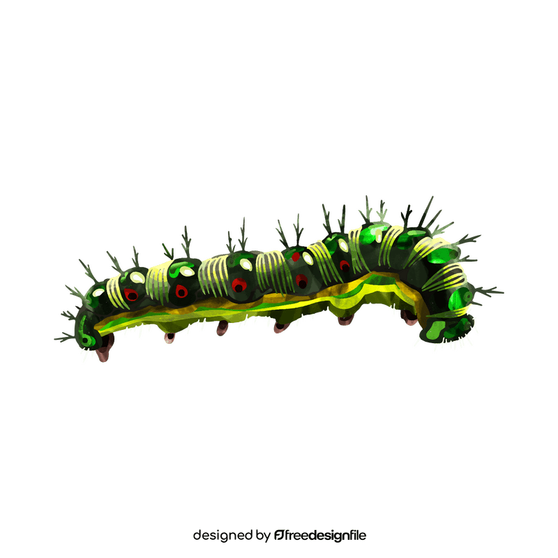 Painted lady caterpillar clipart