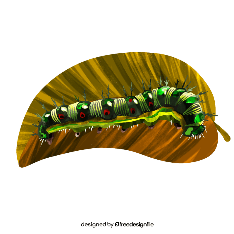 Painted lady caterpillar vector