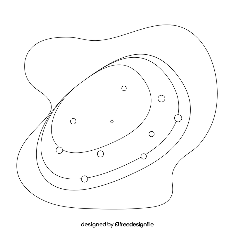 Potato drawing black and white clipart