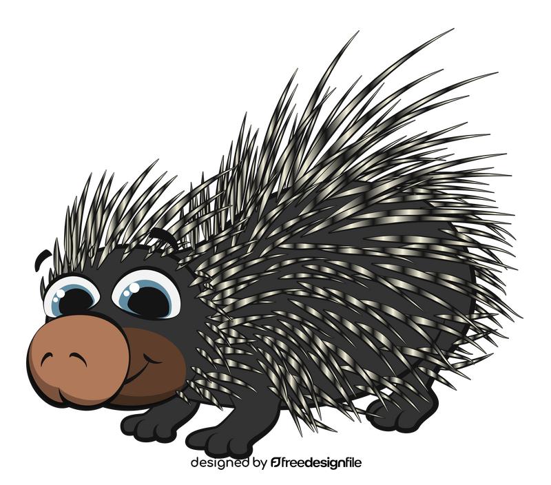 Porcupine cartoon clipart