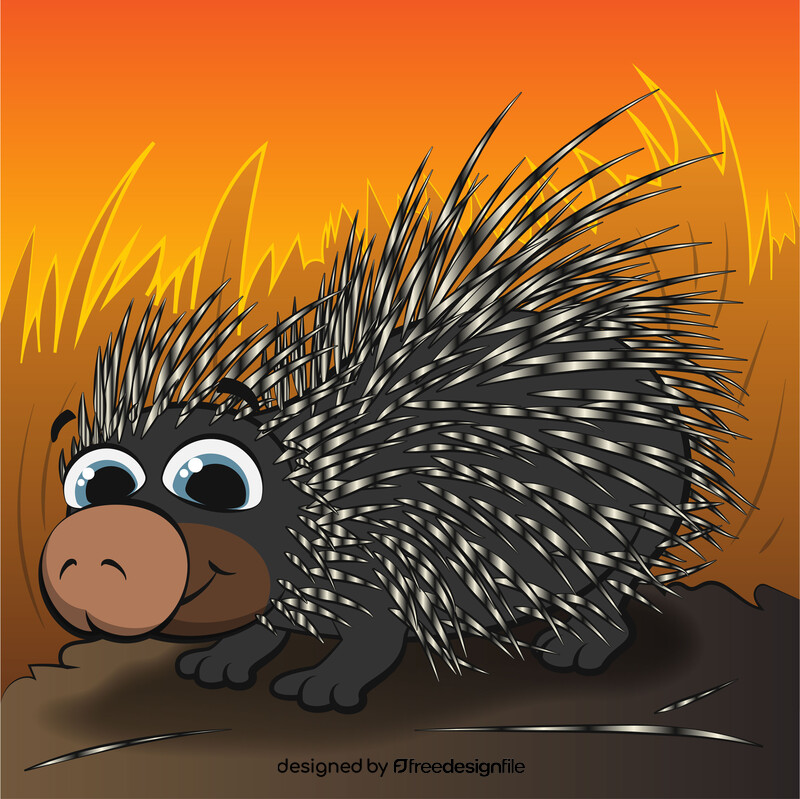 Porcupine cartoon vector