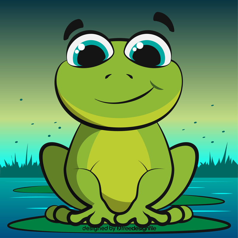 Frog cartoon vector