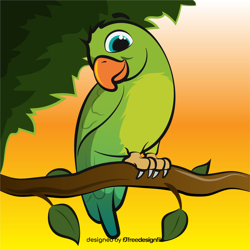 Parrot cartoon vector