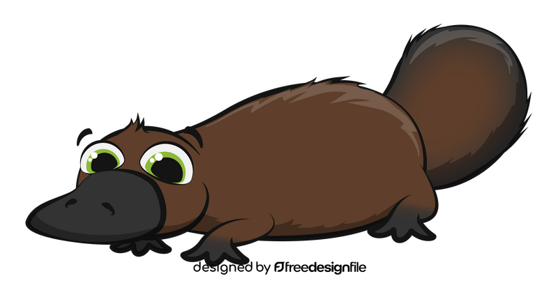 Platypus cartoon clipart