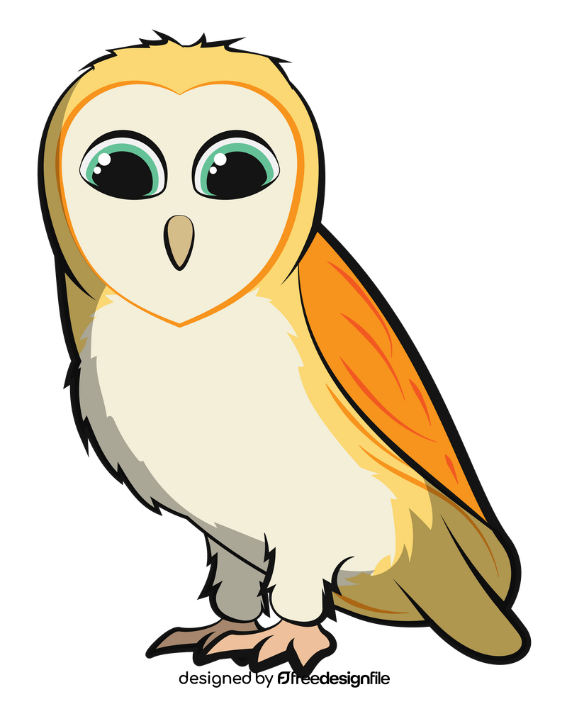 Barn owl cartoon clipart