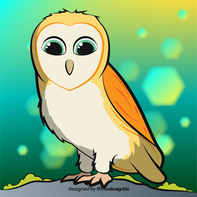 Barn owl cartoon vector