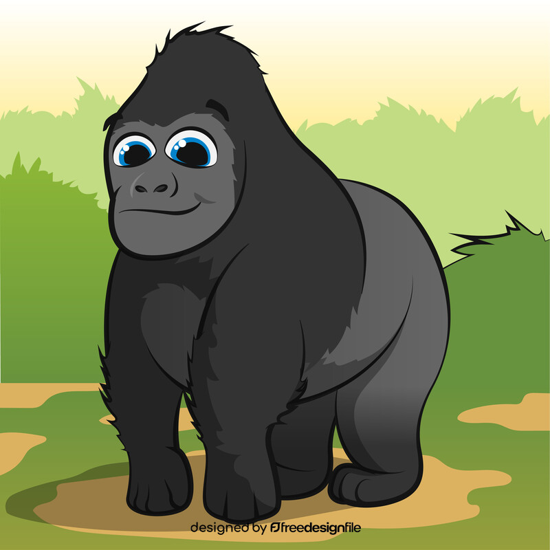 Gorilla cartoon vector