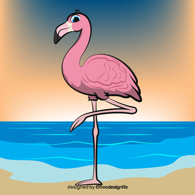 Flamingo cartoon vector