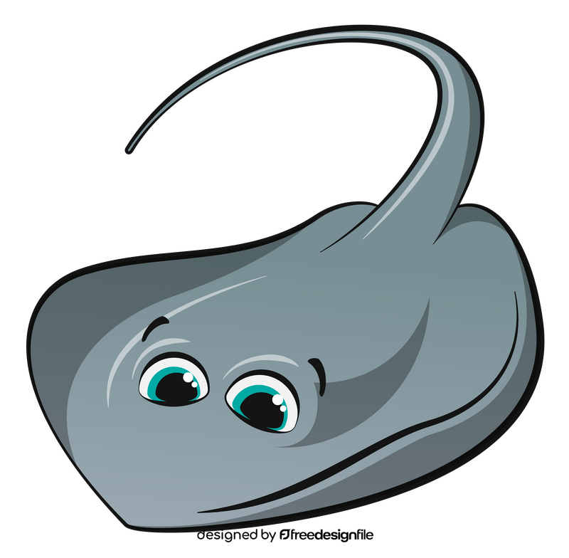 Stingray cartoon clipart