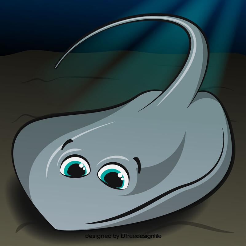 Stingray cartoon vector