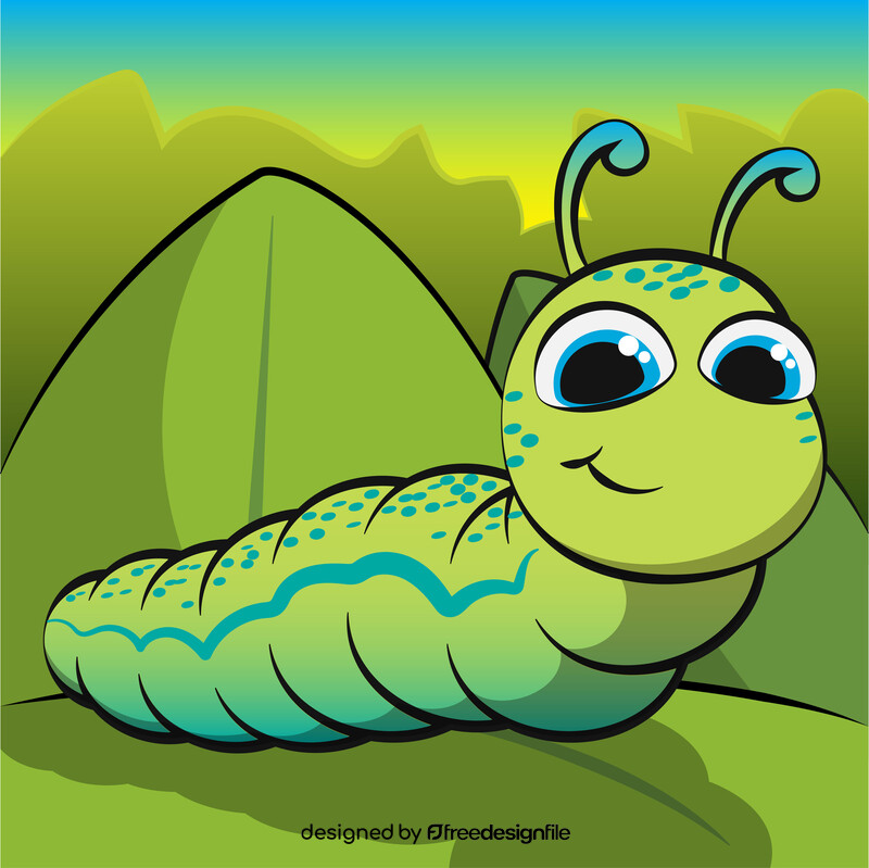 Caterpillar cartoon vector