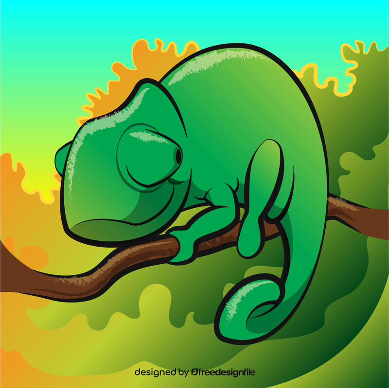 Chameleon cartoon vector