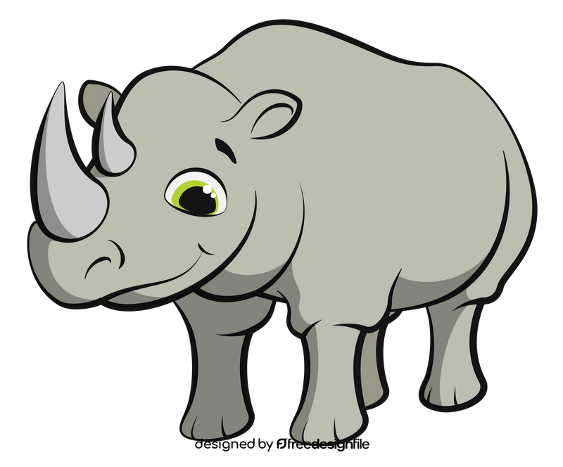 Rhino cartoon clipart