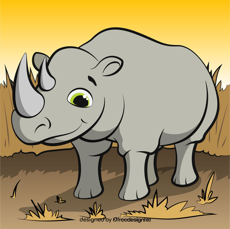 Rhino cartoon vector