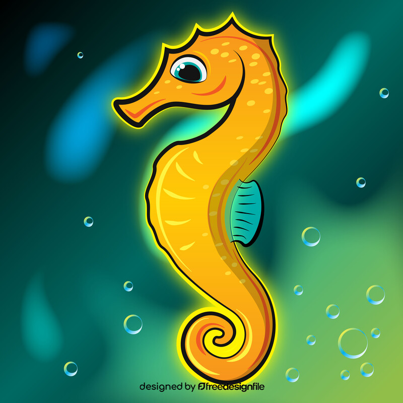 Seahorse cartoon vector