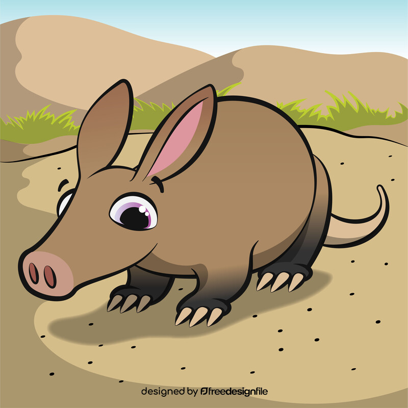 Aardvark cartoon vector