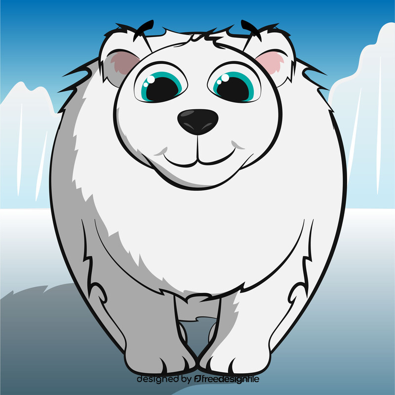 Polar bear cartoon vector