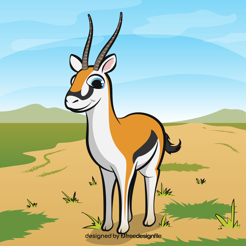 Gazelle cartoon vector