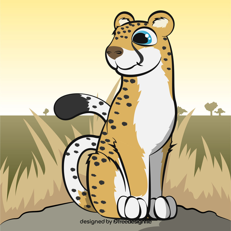 Cheetah cartoon vector