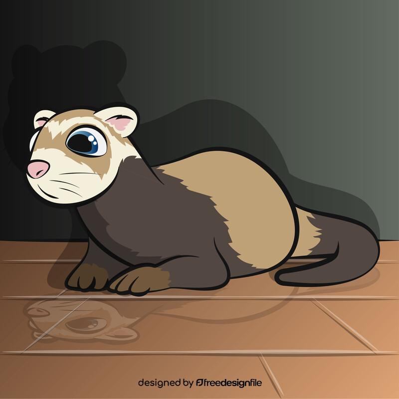 Ferret cartoon vector