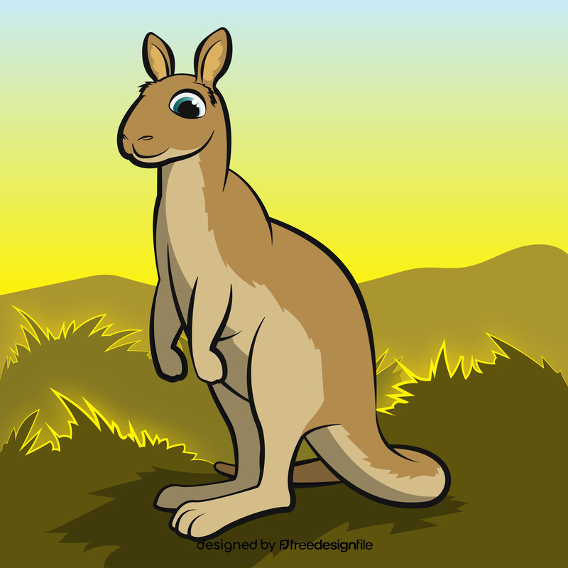 Kangaroo cartoon vector free download