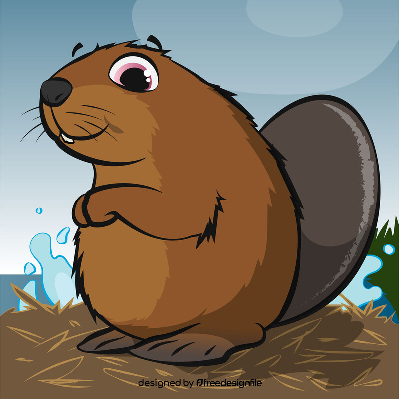 Beaver cartoon vector