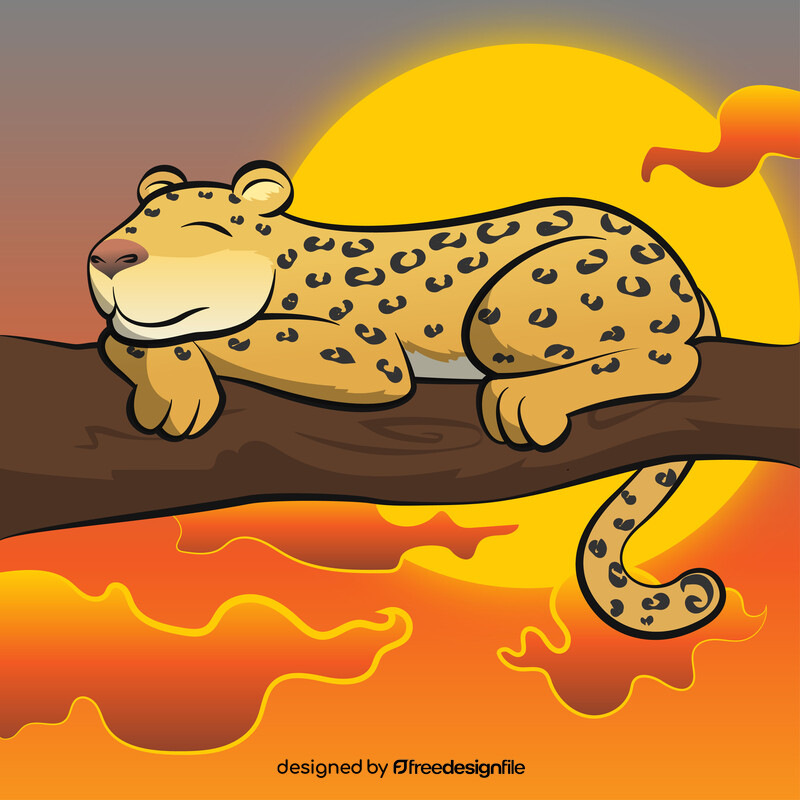 Leopard cartoon vector