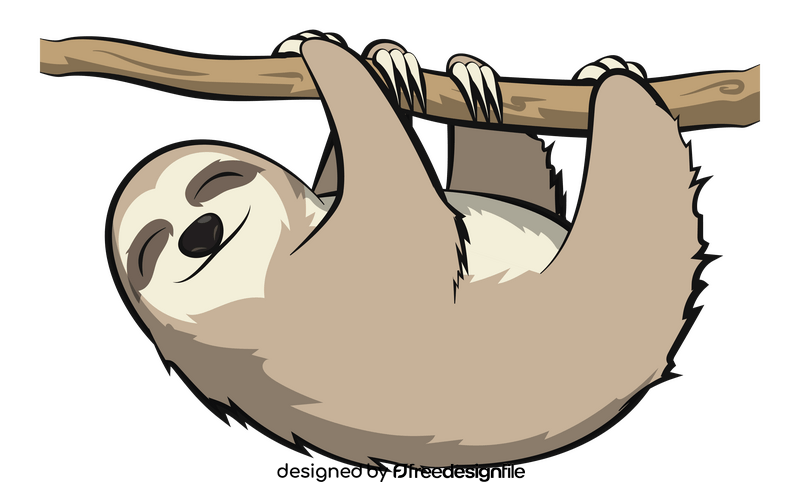 Sloth cartoon clipart