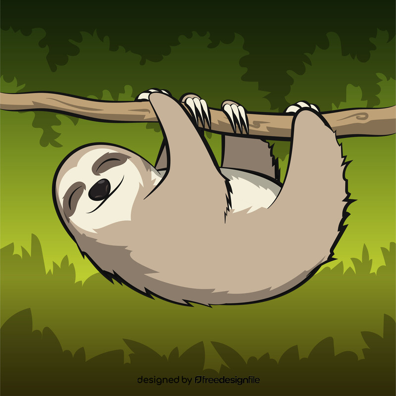 Sloth cartoon vector