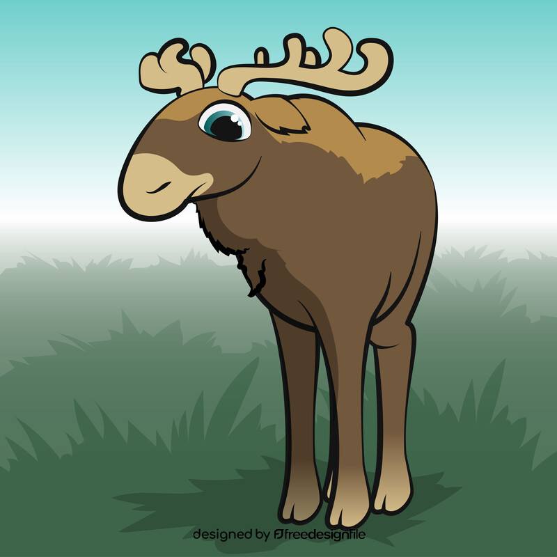 Moose cartoon vector