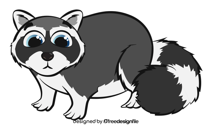 Raccoon cartoon clipart