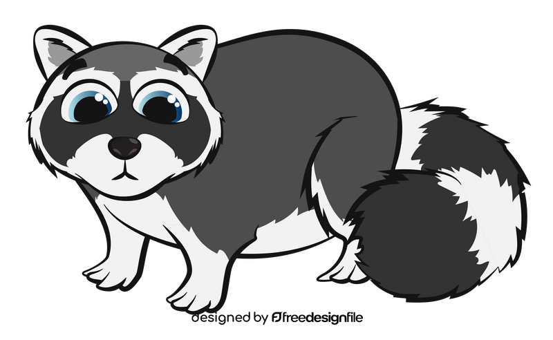 Raccoon cartoon clipart