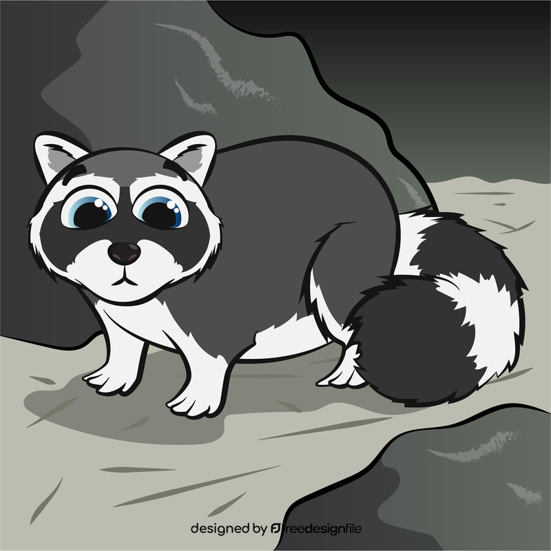 Raccoon cartoon vector