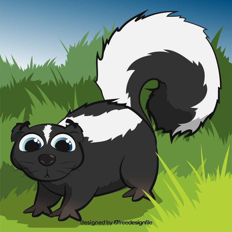 Skunk cartoon vector