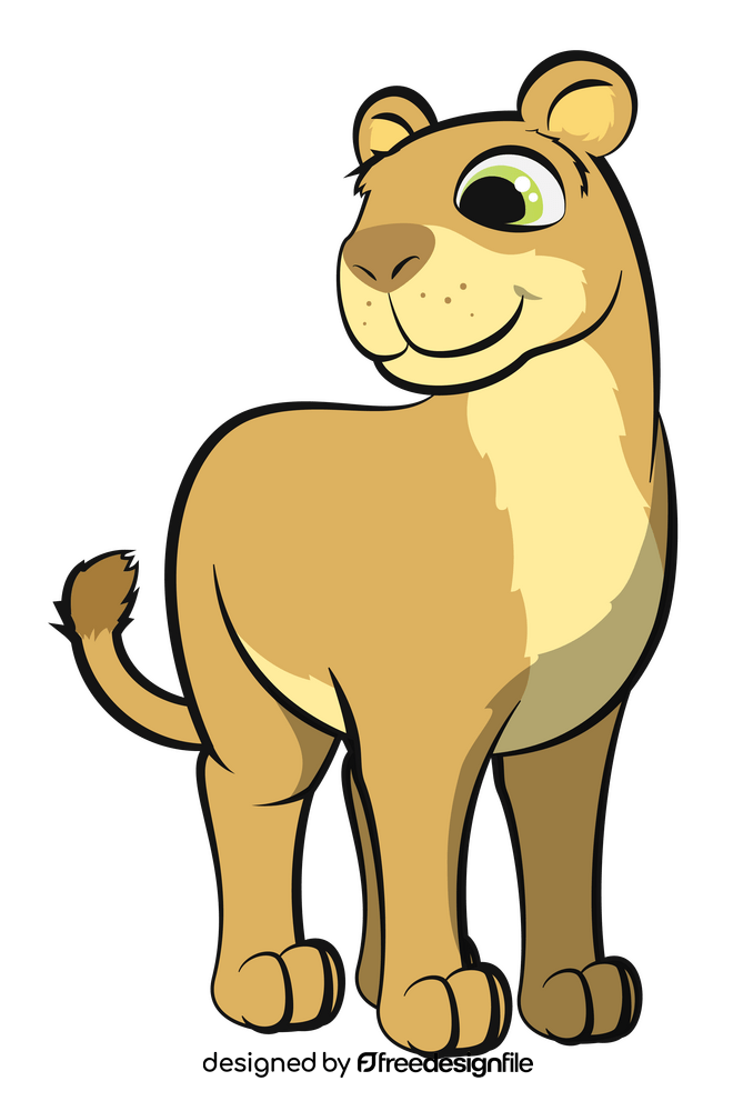 Lioness cartoon clipart